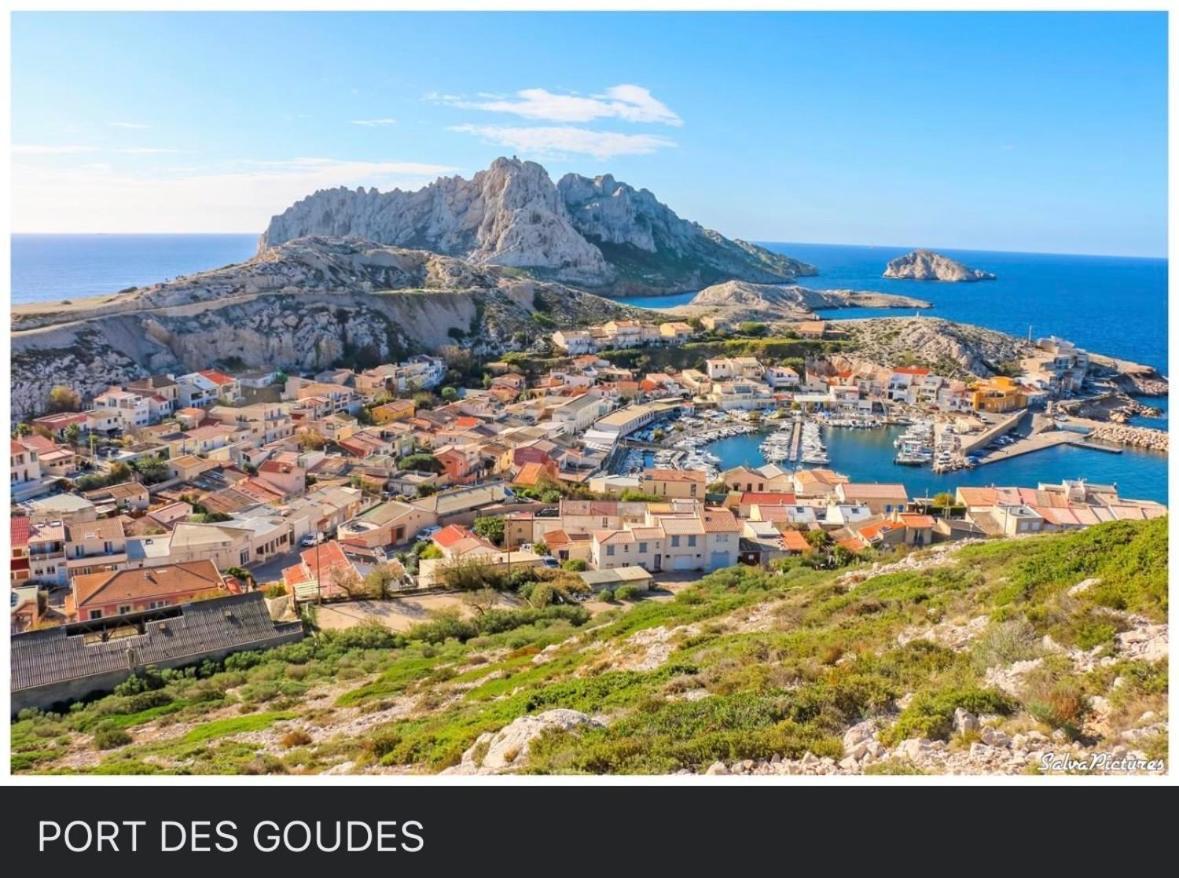 Au Coeur Du Parc National Du Massif Des Calanques, La Flibuste Des Goudes, Maison 2 Chambres, Climatisee, Jardins, Solarium, Proche Plage, Large Vue Mer Marselha Exterior foto